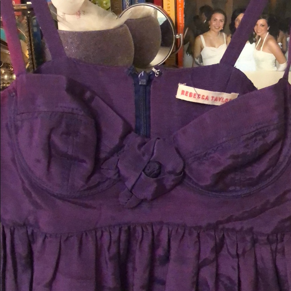 Purple silk dress